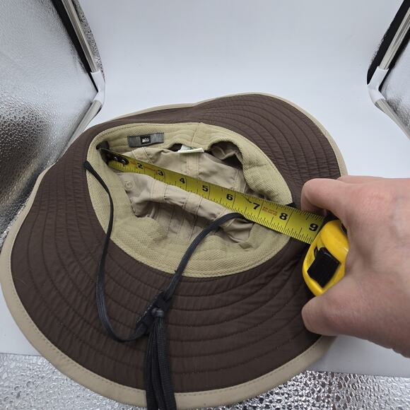 REI Bucket Sun Hat S/M Tan Brown Beige Washable Fishing Golf Hiking Outdoor Camp